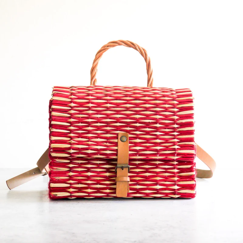 Cesta tradicional portuguesa con asa - Pequeña Roja
