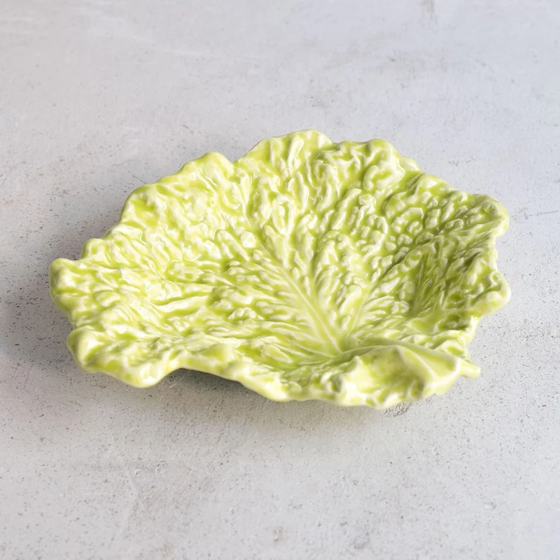 Set de 2 platos hoja de lechuga - Verde