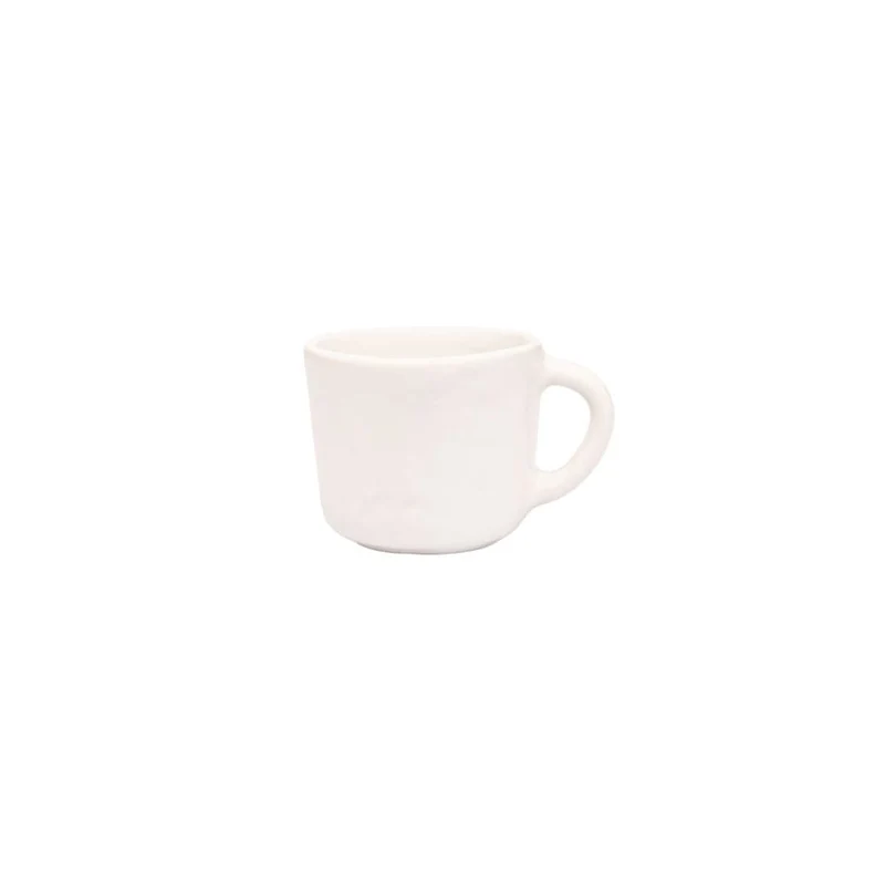 Recycled Stoneware Coffee Cup | White | 7x6cm