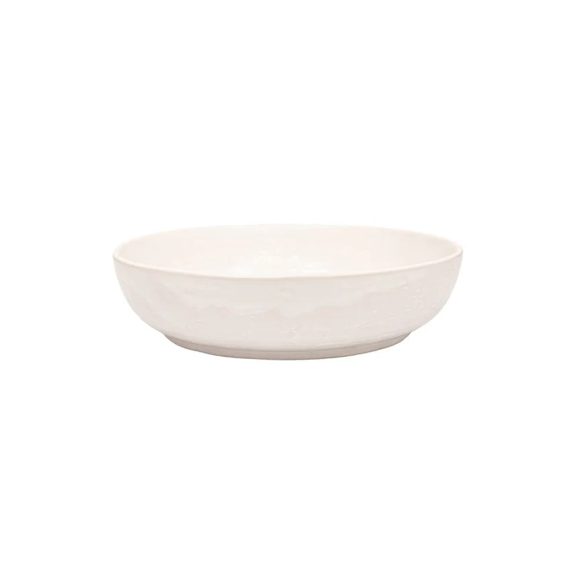 Recycled Stoneware Deep Plate | White | 22.5x5cm