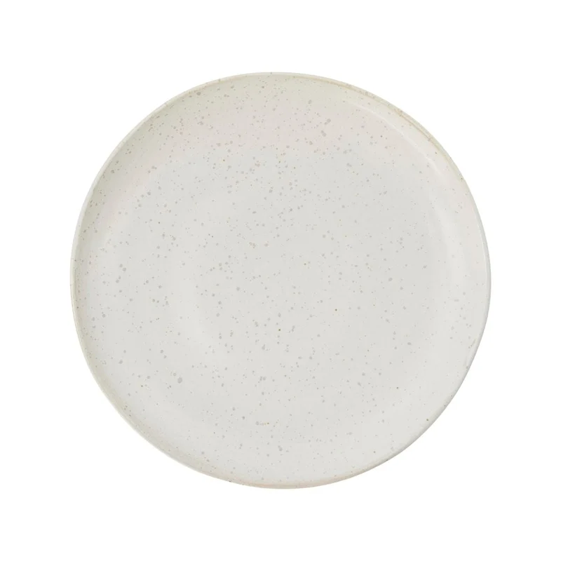Pion Stoneware Lunch Plate | White/Grey 21.5x3cm