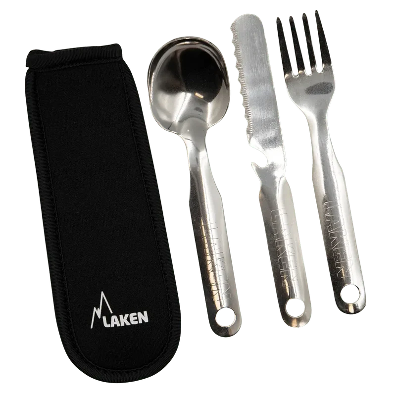Set de Cubiertos de Acero Inoxidable con Funda de Neopreno