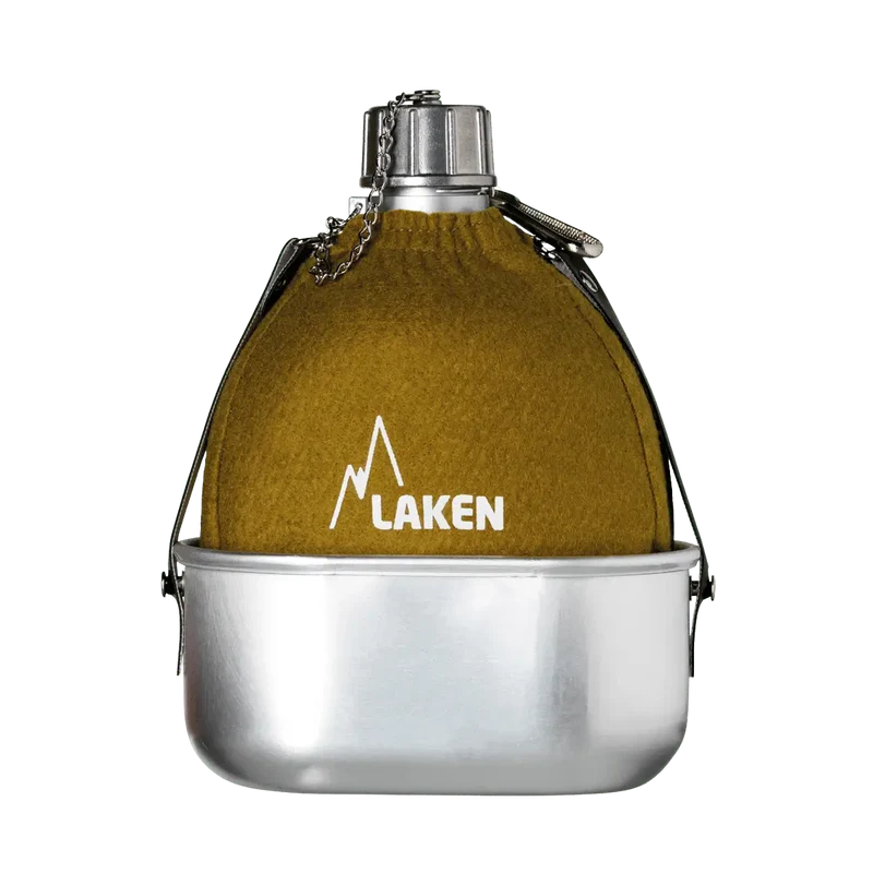 Cantimplora de Aluminio con Marmita y Funda de Fieltro 1L