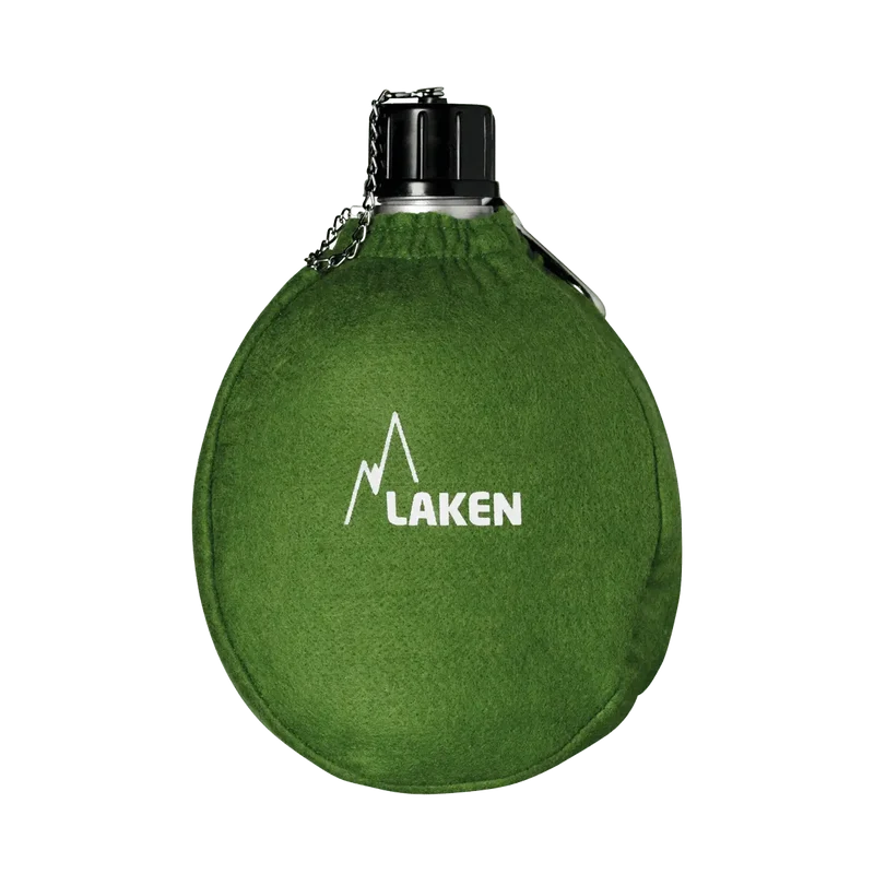 Cantimplora de Aluminio con Funda de Fieltro Verde 1L