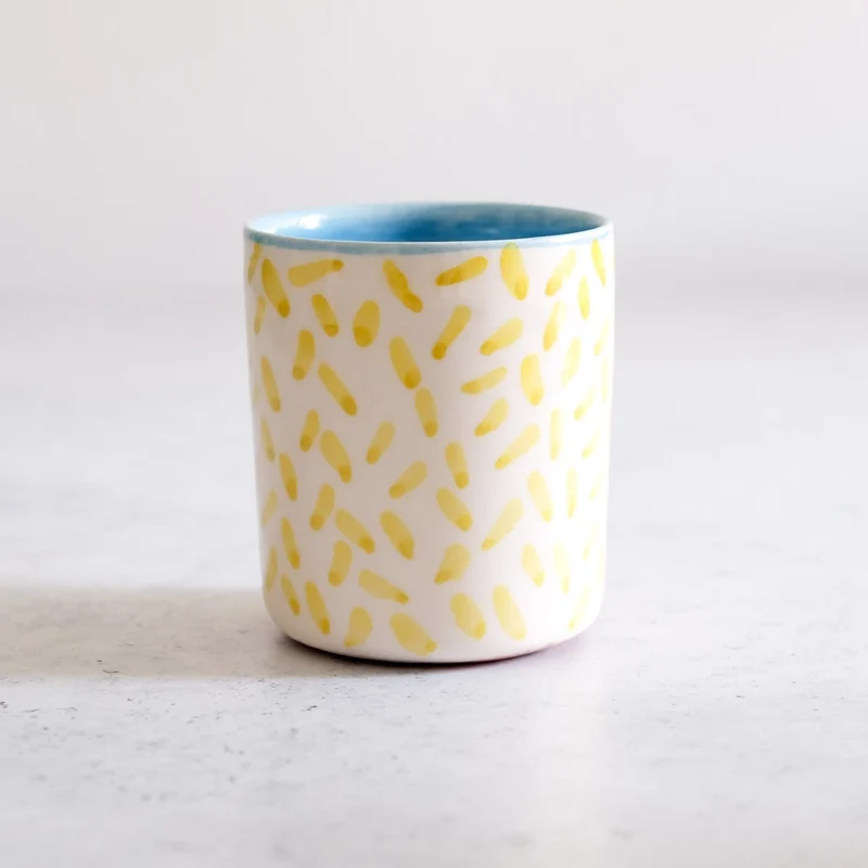 Taza Azul Claro/Amarillo 200ml