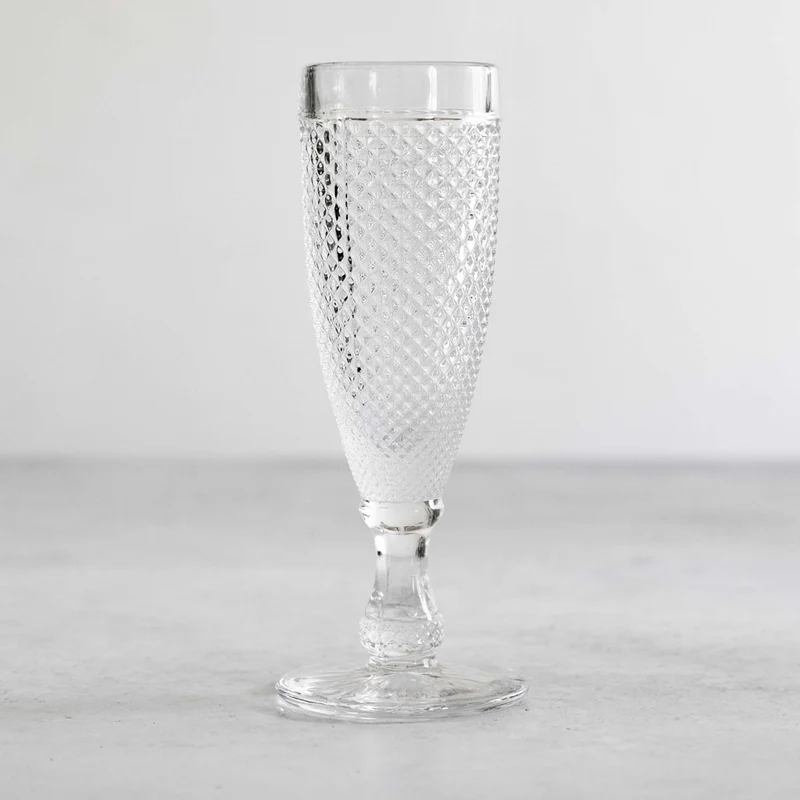 Copa de champán transparente 110ml - Juego de 6