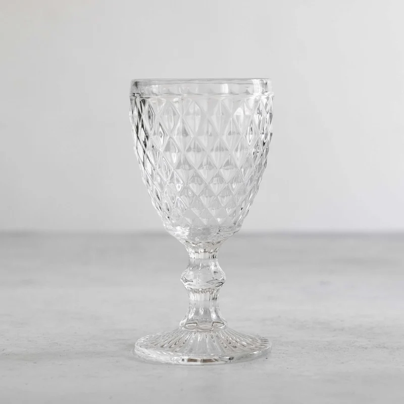 Copa de vino tinto con efecto diamante 160ml - Juego de 6