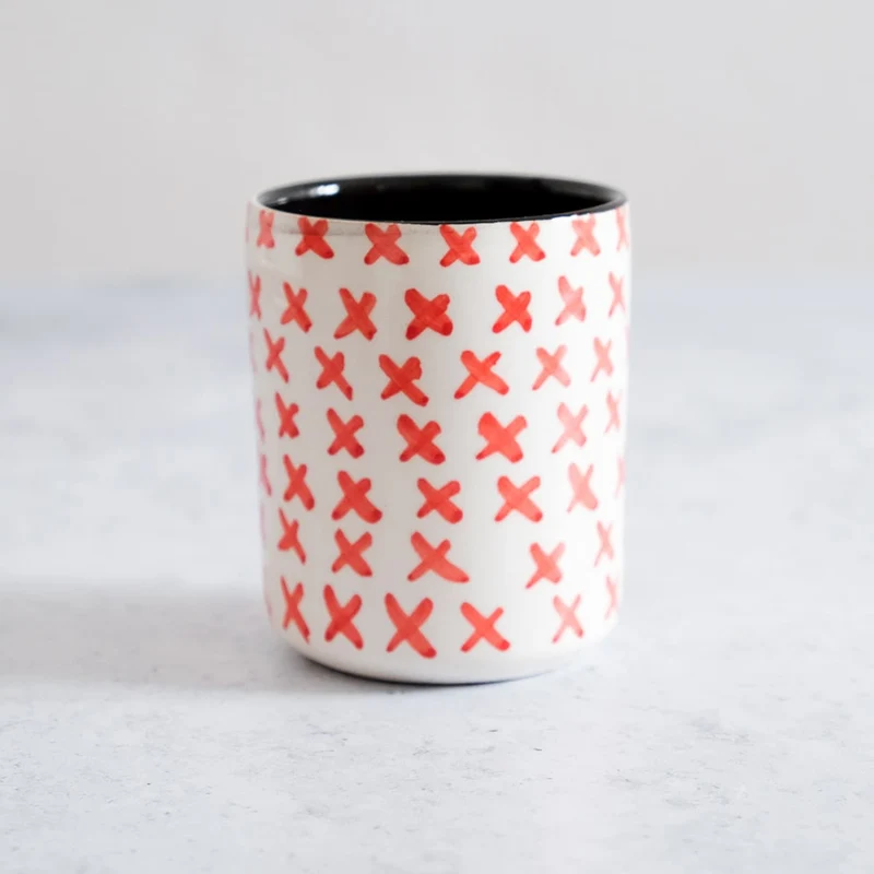 Taza Negro/Rojo 200ml
