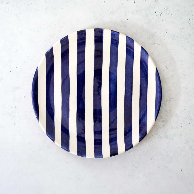 Plato pequeño de rayas gruesas Ø23cm