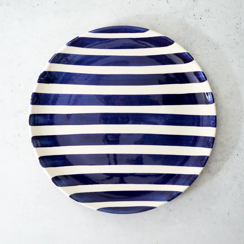 Plato grande de rayas anchas Ø27cm