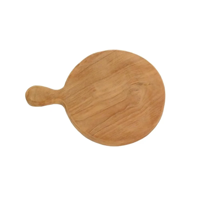 Round Teak Cutting Board With Handle | 21 cm