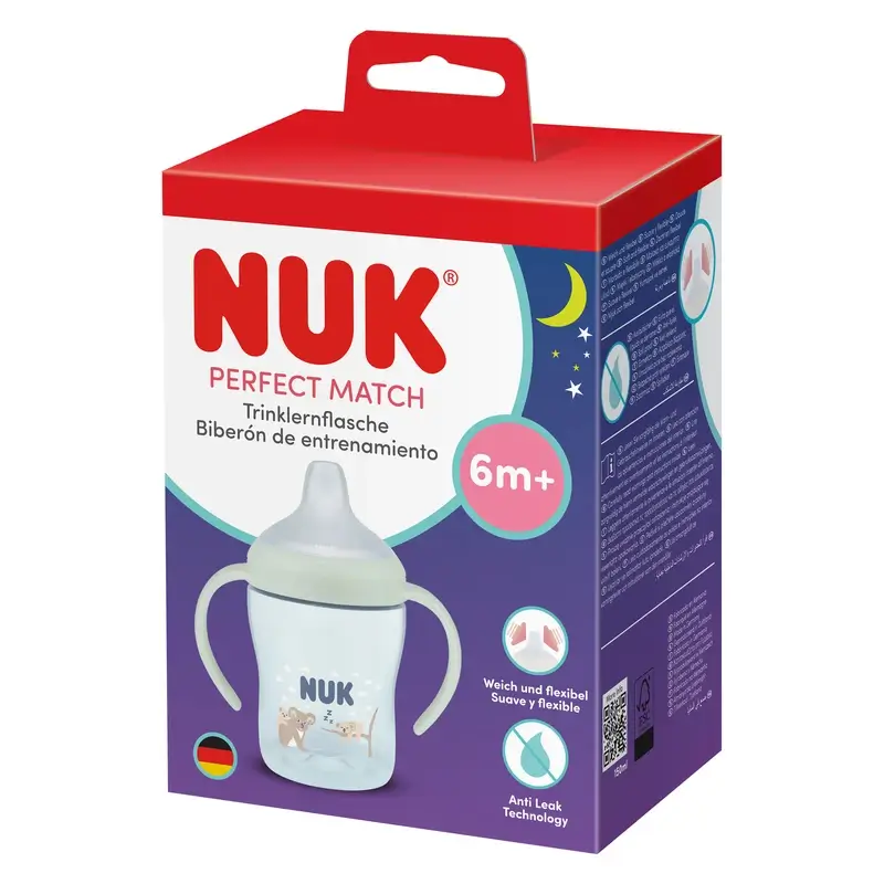 NUK Perfect Match Training Bottle 150 ml 6m+ Night Koala Blue