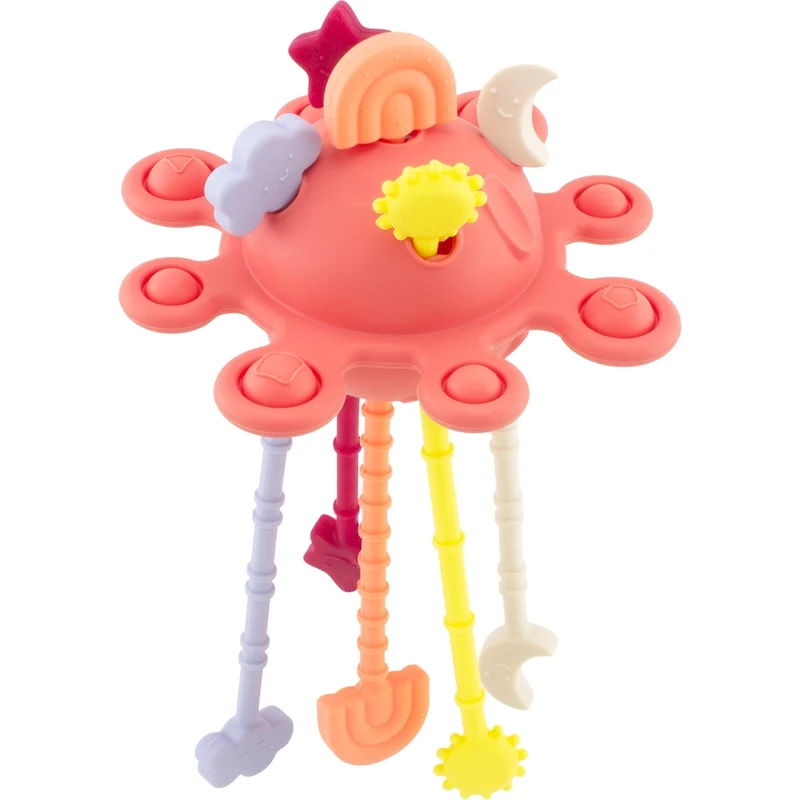 Brinquedo Sensorial de Silicone - Lua Vermelho