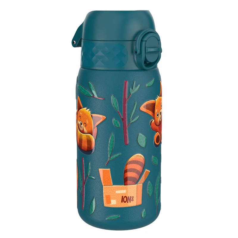 Leak Proof Thermal Steel Water Bottle, Insulated, Red Pandas, 320ml (11oz)