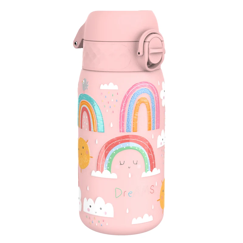 Leak Proof Thermal Steel Water Bottle, Insulated, Rainbows, 320ml (11oz)