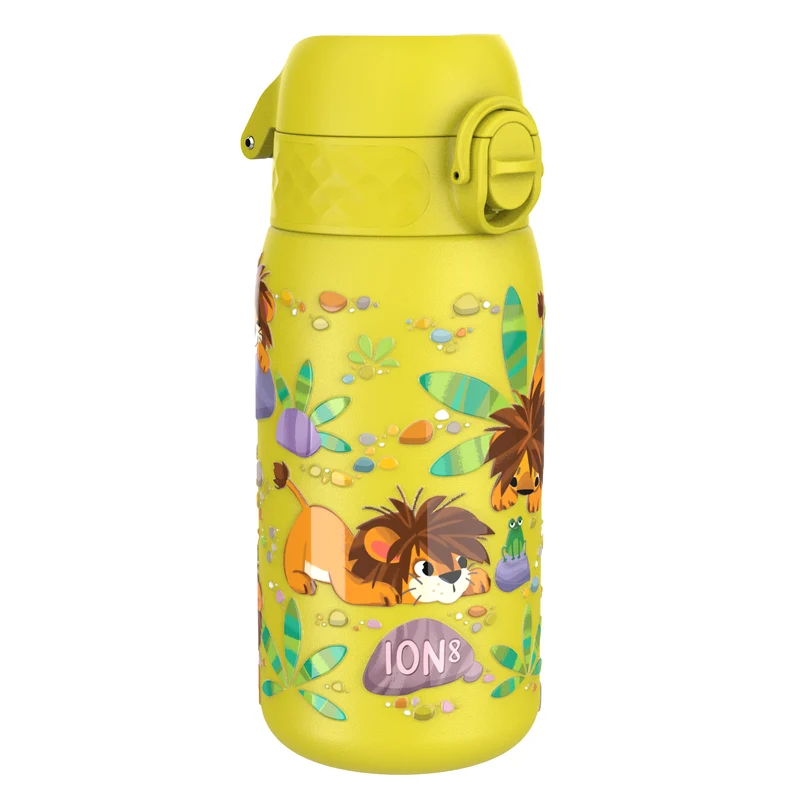 Leak Proof Water Bottle, Stainless Steel, Lions, 400ml (13oz)