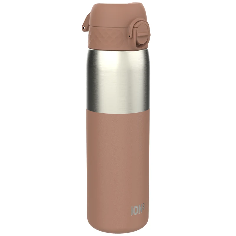 Leak Proof Slim Water Bottle, Stainless Steel, Mocha, 600ml (20oz)