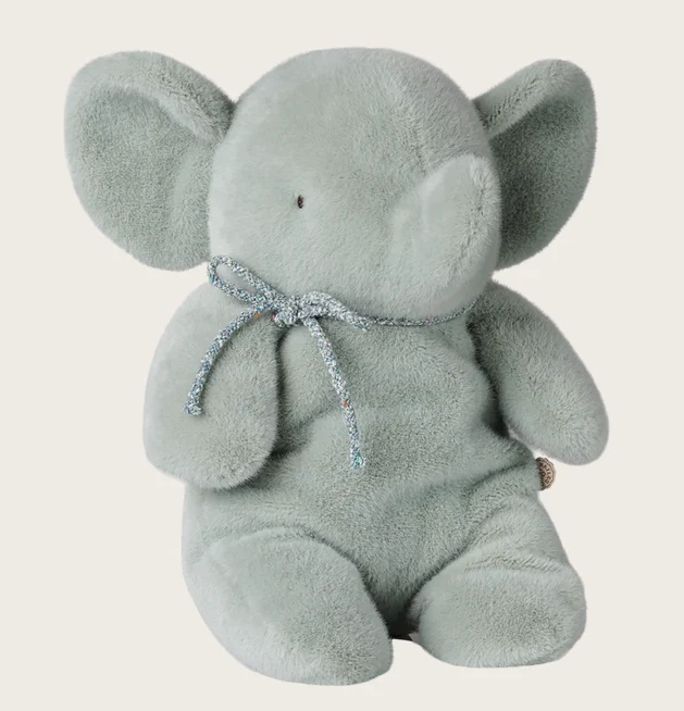 Peluche elefante, tamanho médio – Verde-menta suave