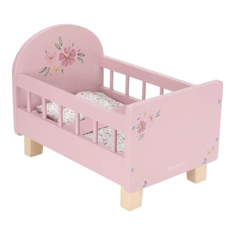 Cama de boneca em madeira - Rosa - Essentials