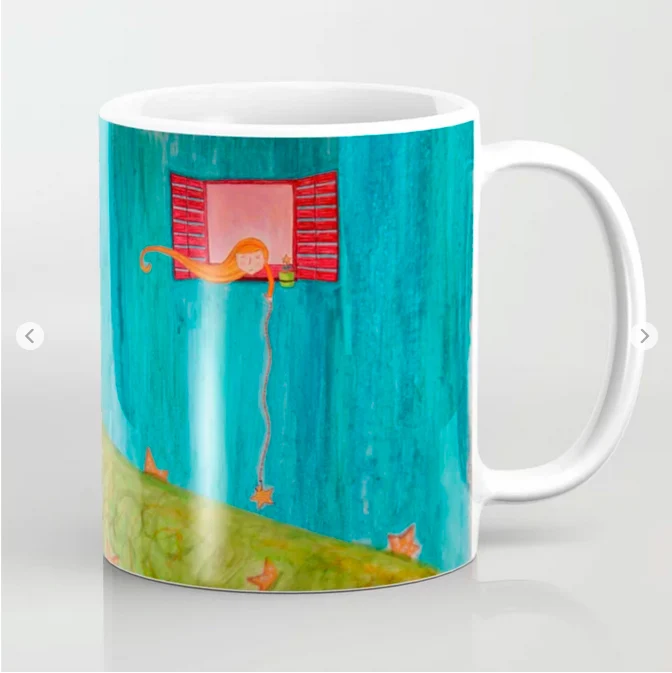 Taza Pescando estrellas