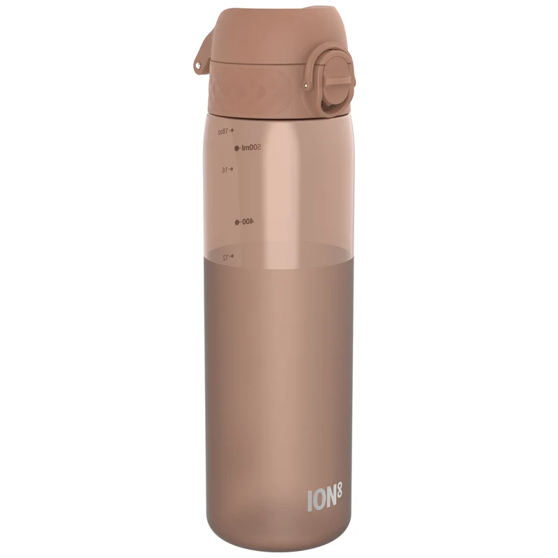 Leak Proof Slim Water Bottle, Recyclon, Half-Cut, Mocha, 500ml (18oz)