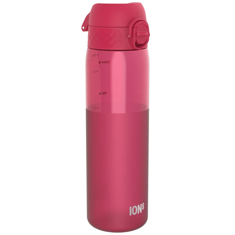 Leak Proof Slim Water Bottle, Recyclon, Half-Cut, Magenta, 500ml (18oz)