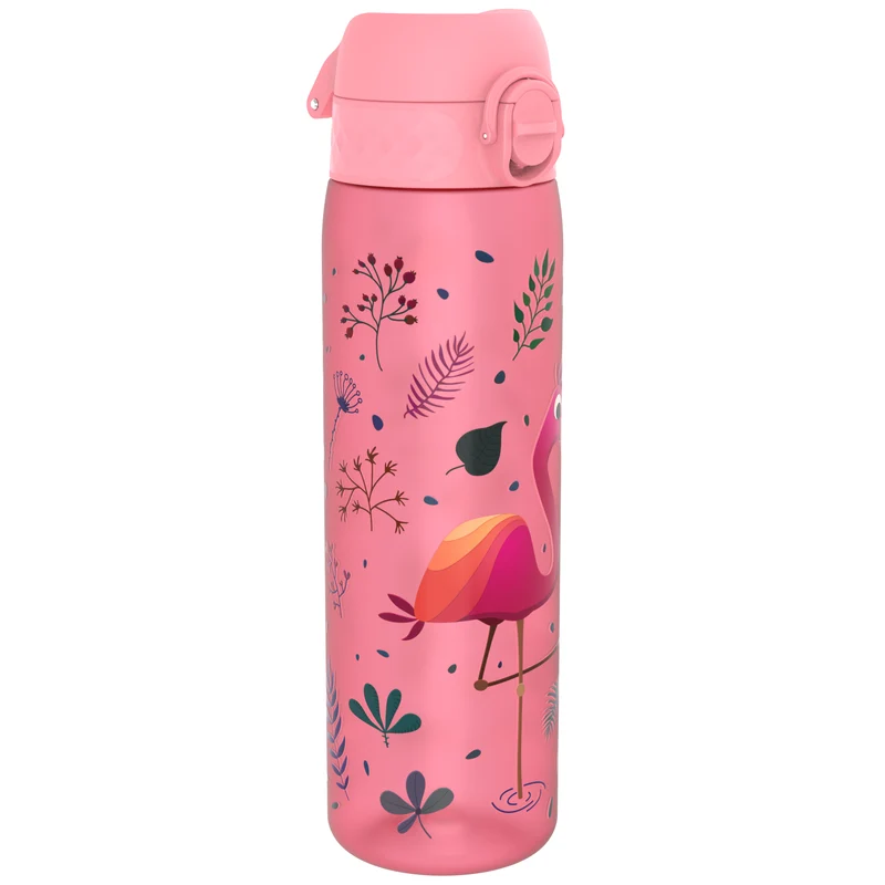 Leak Proof Slim Water Bottle, Recyclon, Flamingos, 500ml (18oz)