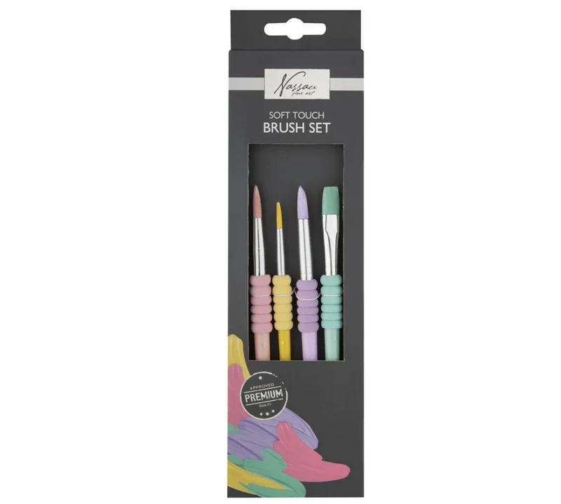Conjunto de 4 Pinceis Soft Touch