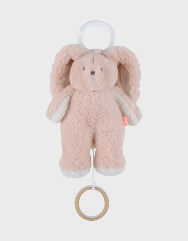 Mini peluche musical de 20 cm - Coelho Rosa