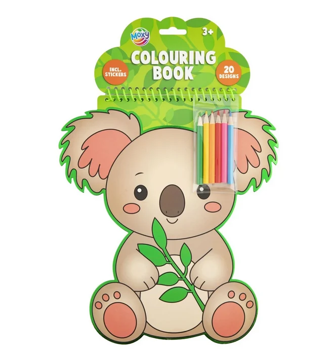 Livro de colorir com 6 lápis - Koala
