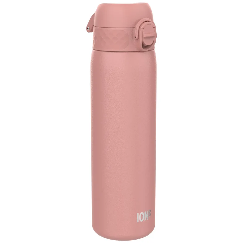 Leak Proof Slim Water Bottle, Stainless Steel, Ash Rose, 600ml (20oz)