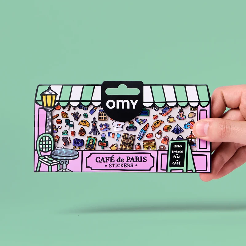 Stickers Boutique Café Paris · OMY