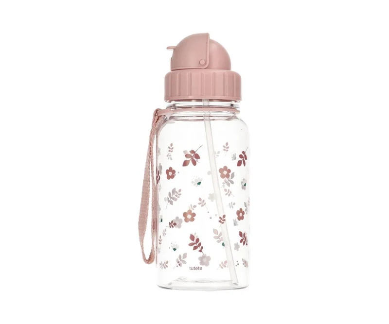Botella Plástico leaves Pink