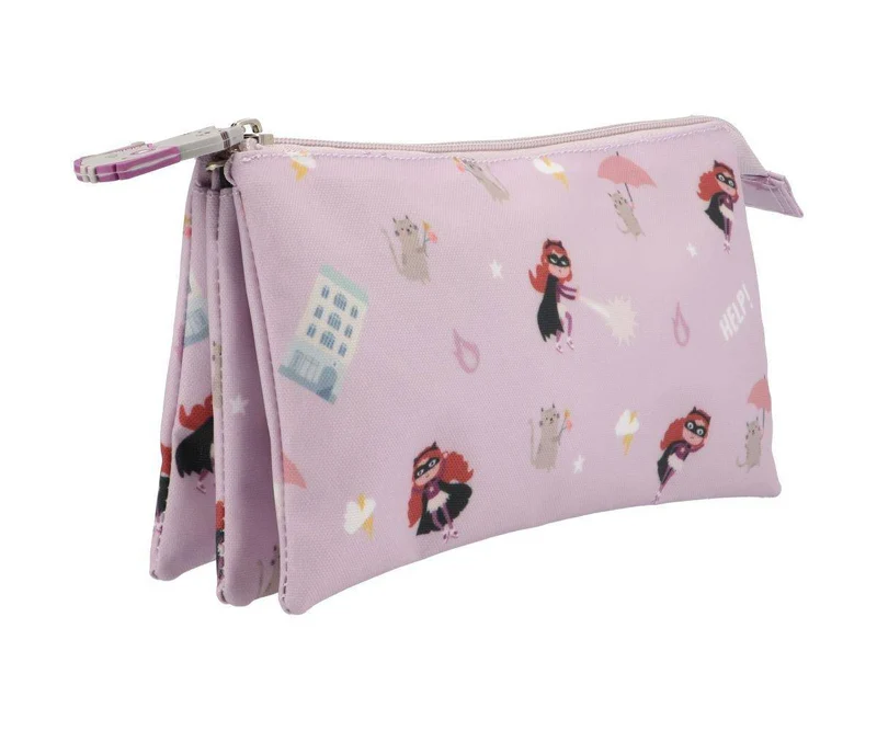Estuche escolar 3 compartimentos Fantastic Girl