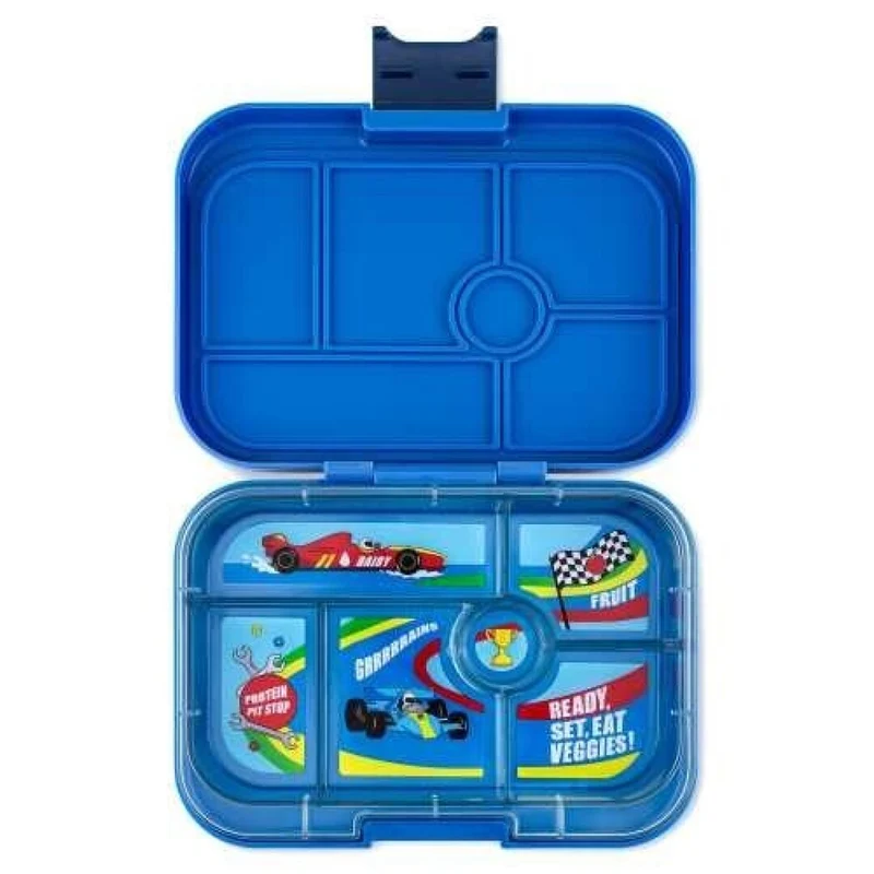 Yumbox Original 6 compartimentos Surf Blue Racers Cars