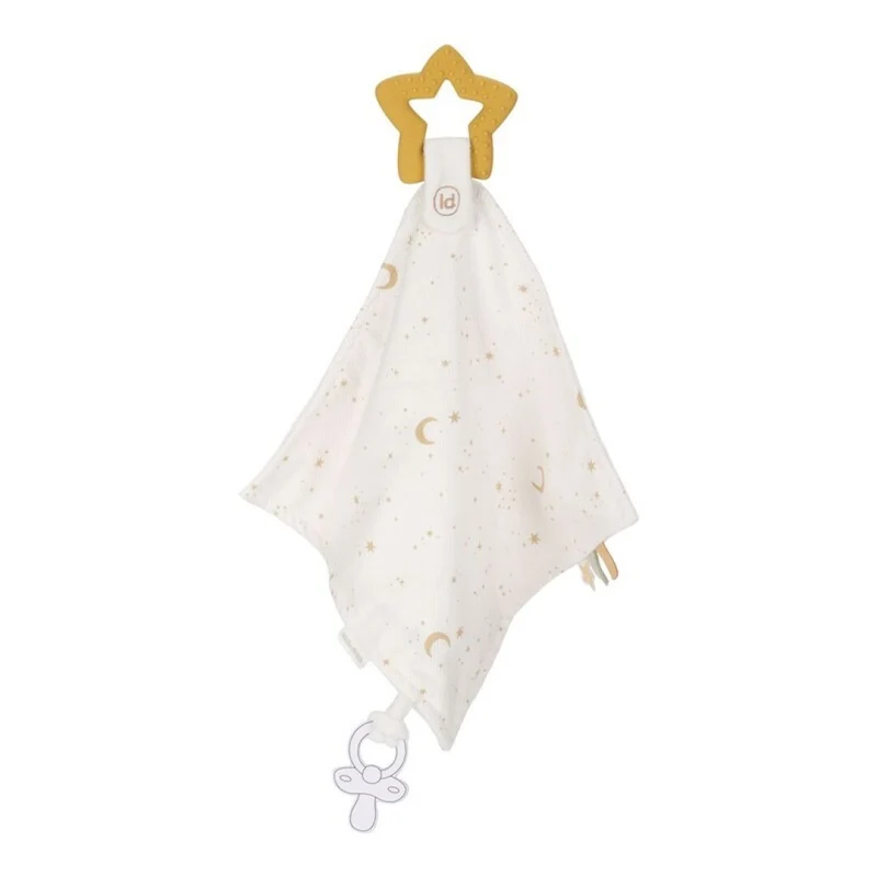 Doudou con mordedor Newborn Natural · Little Dutch