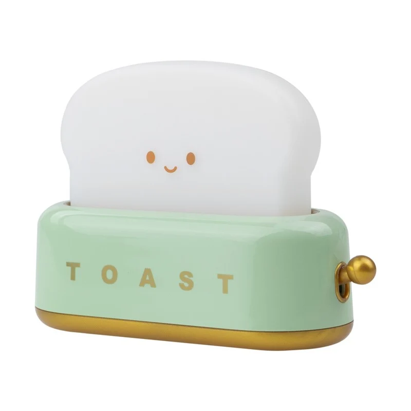 Lámpara de noche LED Tostadora Verde