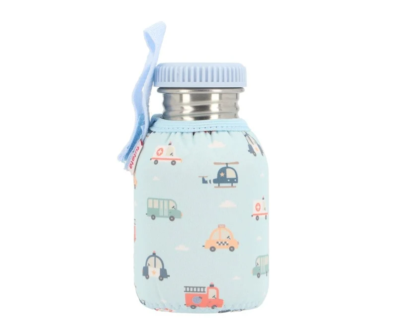 Botella Acero Funda City Cars 350ml