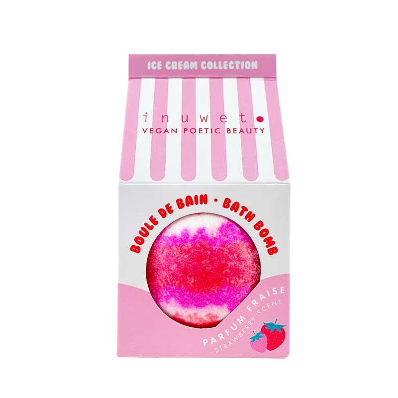 Bomba de baño helado fresa · Inuwet