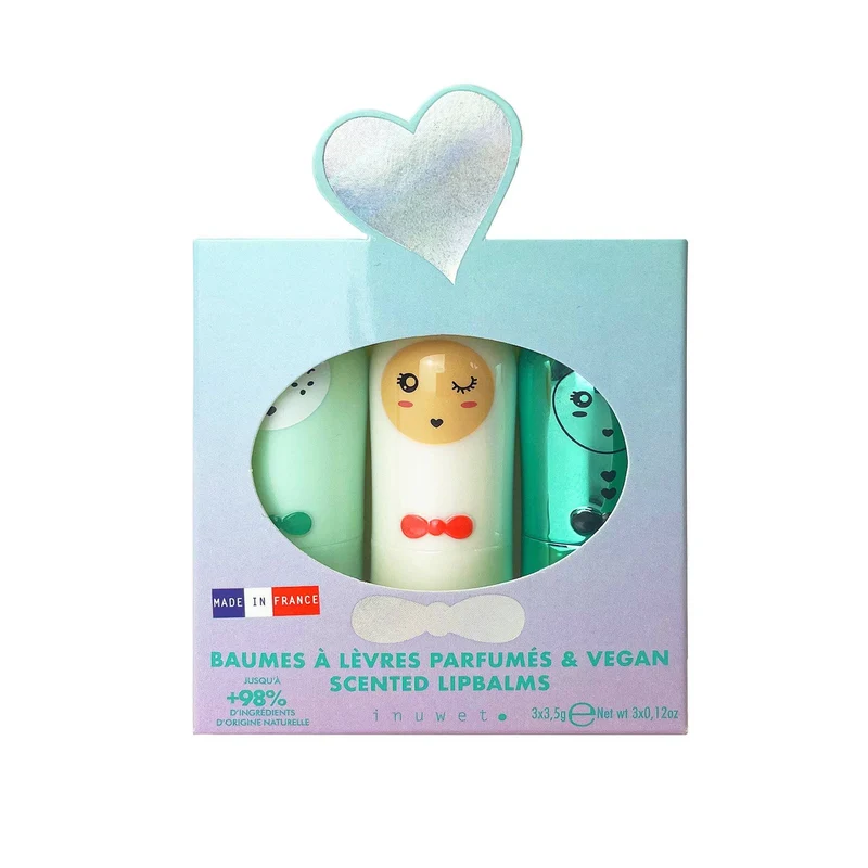 Set tres Bálsamos Labiales Seahell · Inuwet