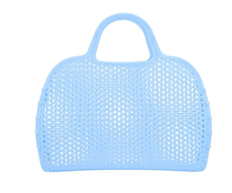 Bolso Plástico Retro Vintage · Serenity Blue