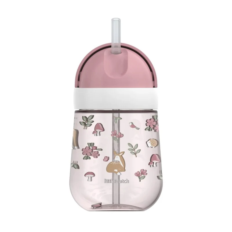 Vaso con pajita Mio Fairy Garden 300ml. Little Dutch