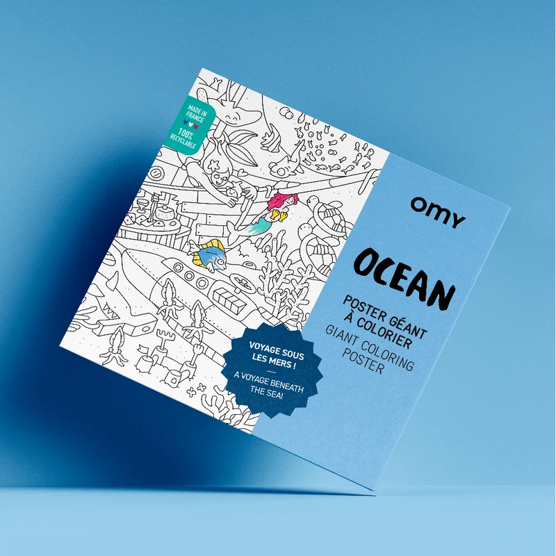 Poster XL Ocean para colorear 100x70 · OMY