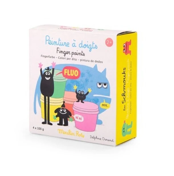 Pintura de dedos fluorescente Schmouks · Moulin Roty