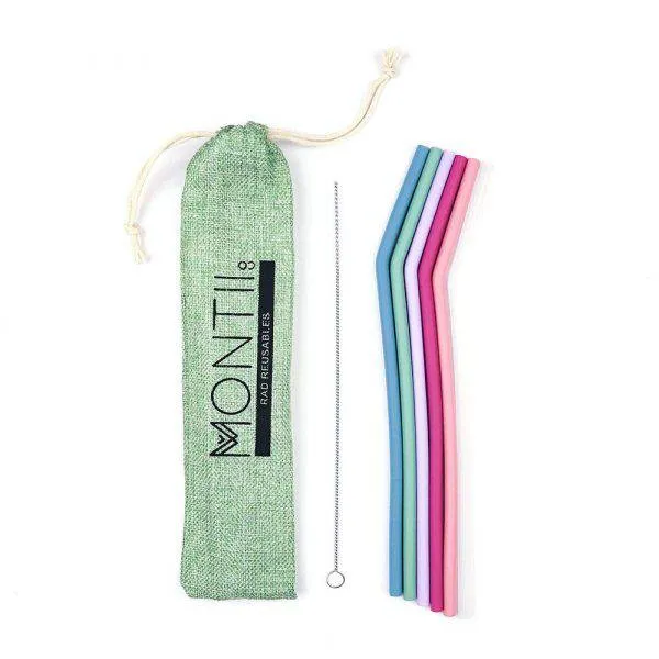 Pack 6 pajitas silicona colores nórdicos · Montii