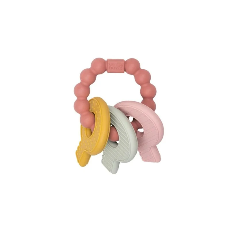 Mordedor Llavero Silicona Rosa · Little Dutch