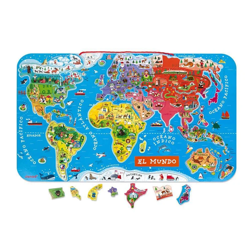 Puzzle Magnético Atlas Mundial · Janod