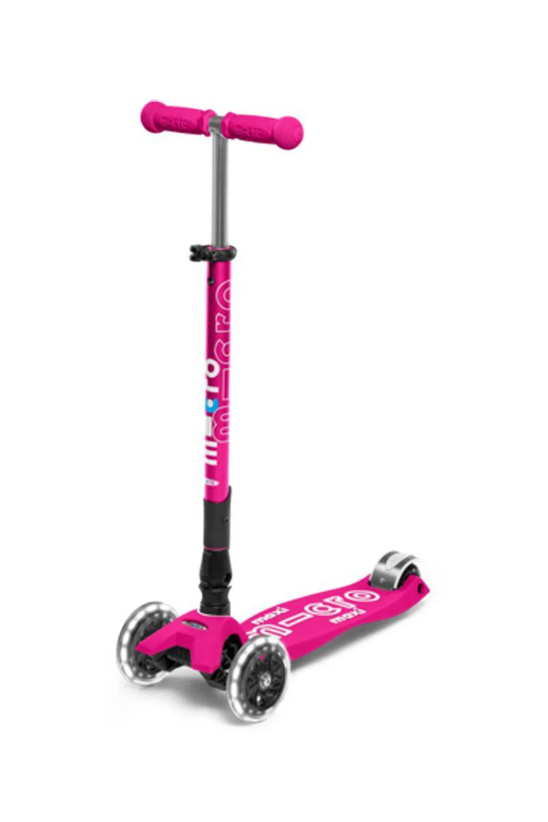 Patinete Maxi Deluxe Plegable LED · Rosa