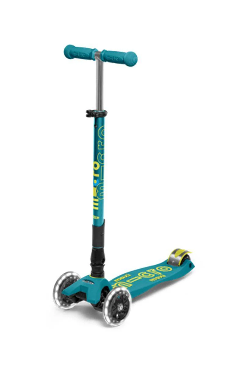 Patinete Maxi Deluxe Plegable LED · Turquesa