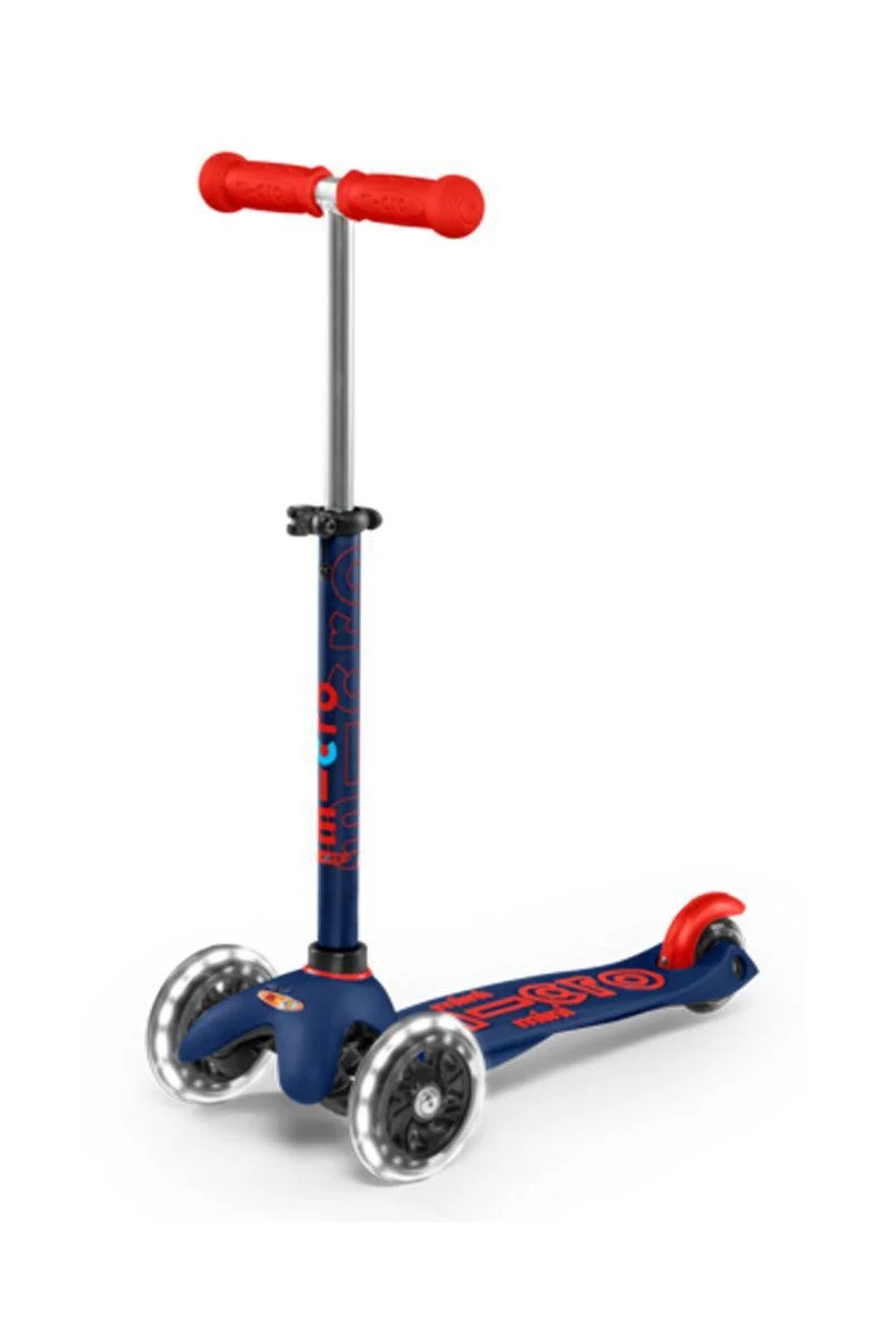 Patinete Mini Deluxe LED · Azul/Rojo
